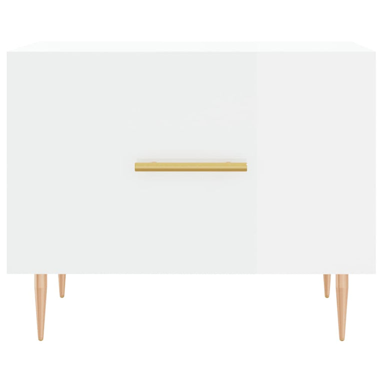 Salontafel 50x50x40 cm bewerkt hout hoogglans wit MeubelReus