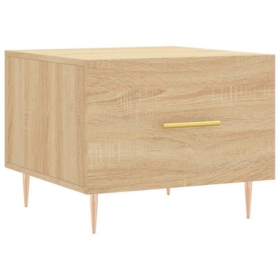 Salontafels 2 st 50x50x40 cm bewerkt hout sonoma eikenkleurig MeubelReus