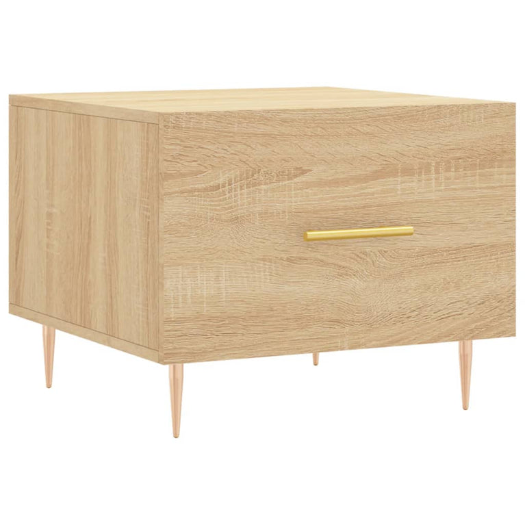 Salontafels 2 st 50x50x40 cm bewerkt hout sonoma eikenkleurig MeubelReus