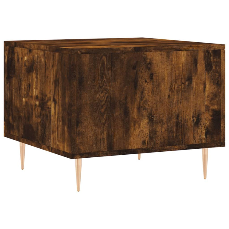 Salontafels 2 st 50x50x40 cm bewerkt hout gerookt eikenkleurig MeubelReus