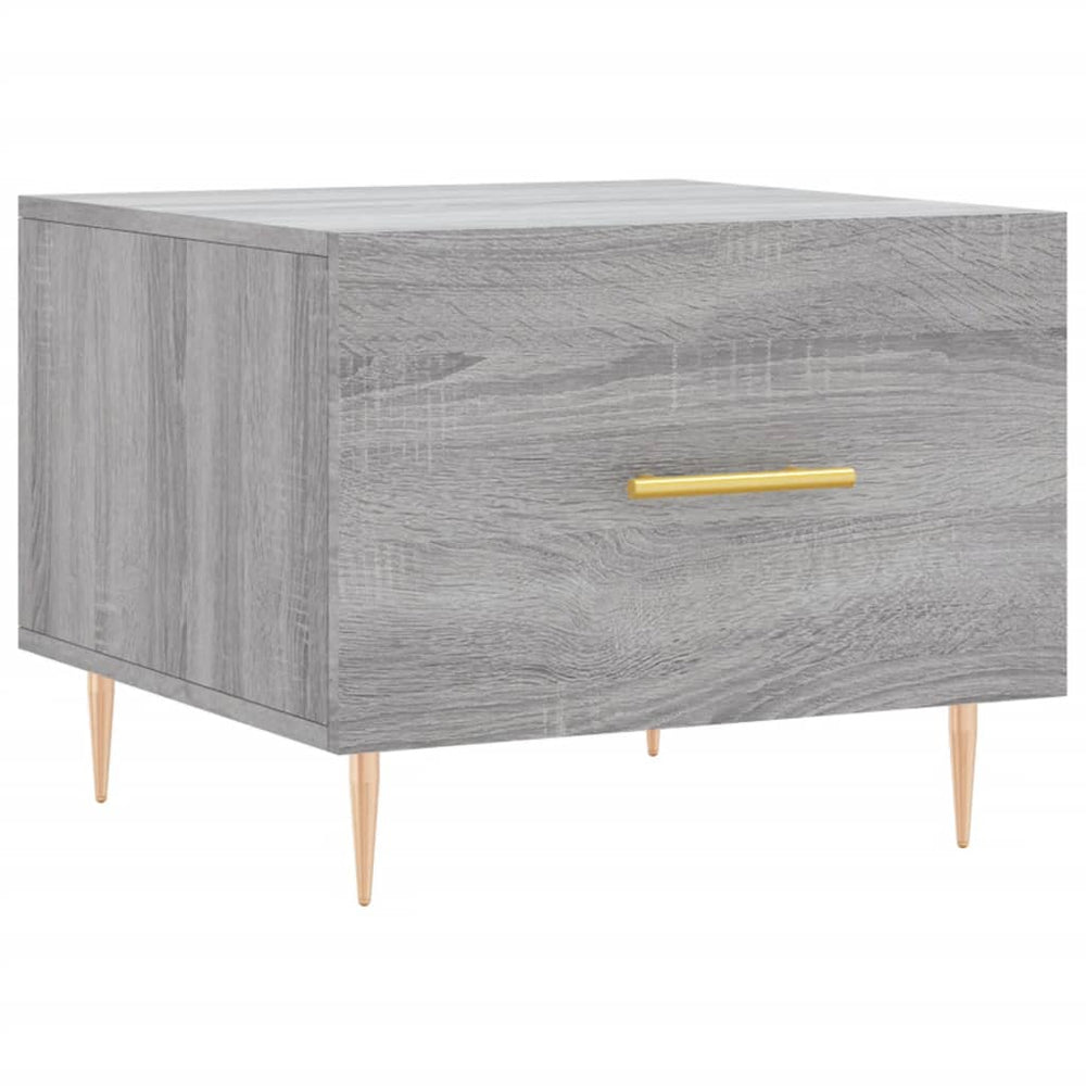 Salontafels 2 st 50x50x40 cm bewerkt hout grijs sonoma eiken MeubelReus