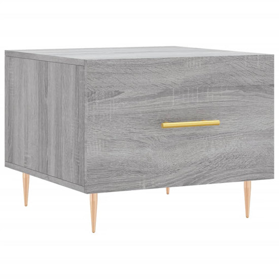 Salontafels 2 st 50x50x40 cm bewerkt hout grijs sonoma eiken MeubelReus