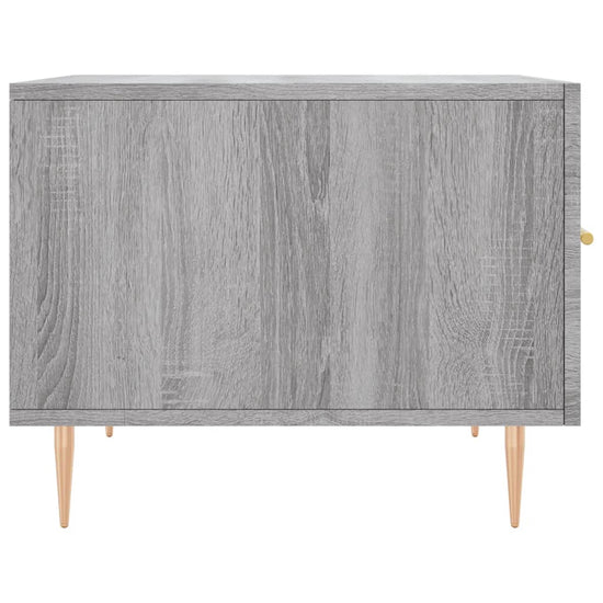 Salontafels 2 st 50x50x40 cm bewerkt hout grijs sonoma eiken MeubelReus