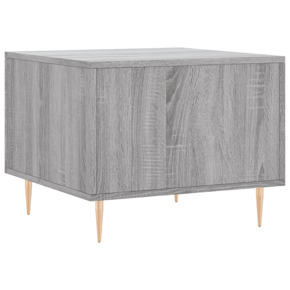 Salontafels 2 st 50x50x40 cm bewerkt hout grijs sonoma eiken MeubelReus