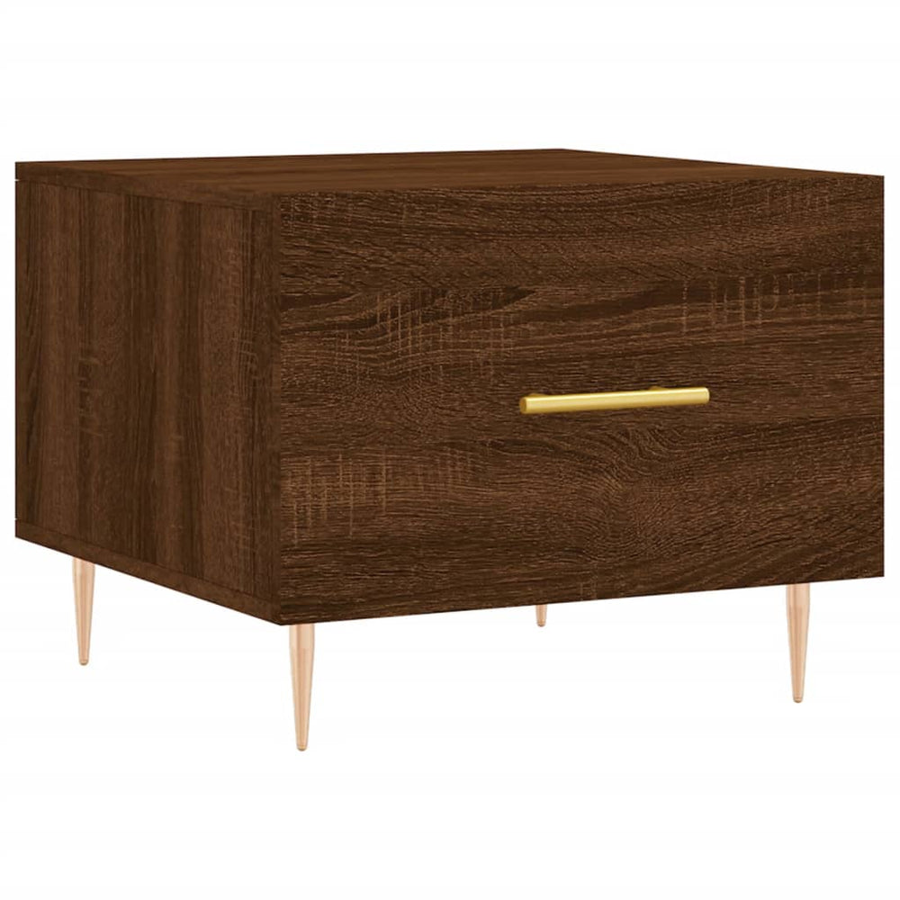 Salontafels 2 st 50x50x40 cm bewerkt hout bruin eikenkleur MeubelReus