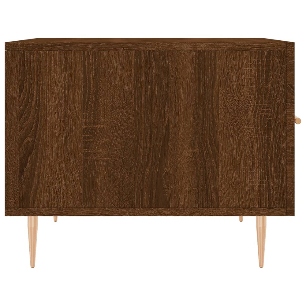 Salontafels 2 st 50x50x40 cm bewerkt hout bruin eikenkleur MeubelReus