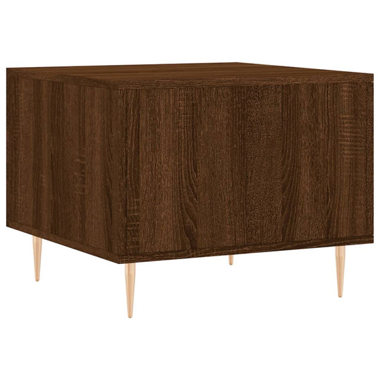 Salontafels 2 st 50x50x40 cm bewerkt hout bruin eikenkleur MeubelReus