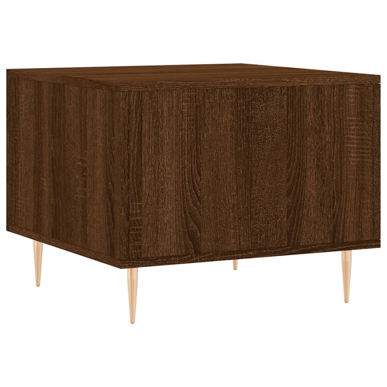 Salontafels 2 st 50x50x40 cm bewerkt hout bruin eikenkleur MeubelReus