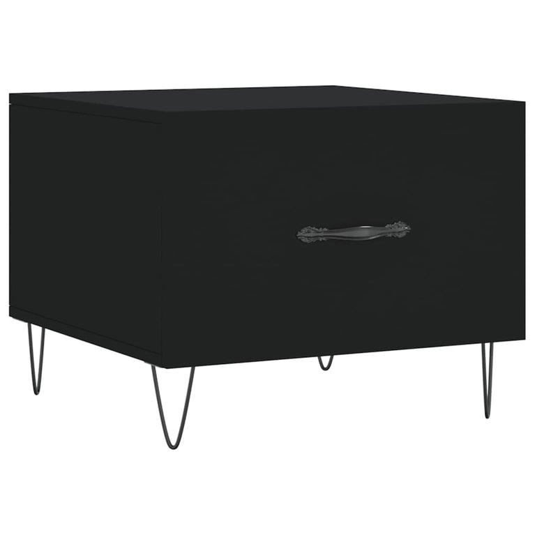 Salontafel 50x50x40 cm bewerkt hout zwart MeubelReus