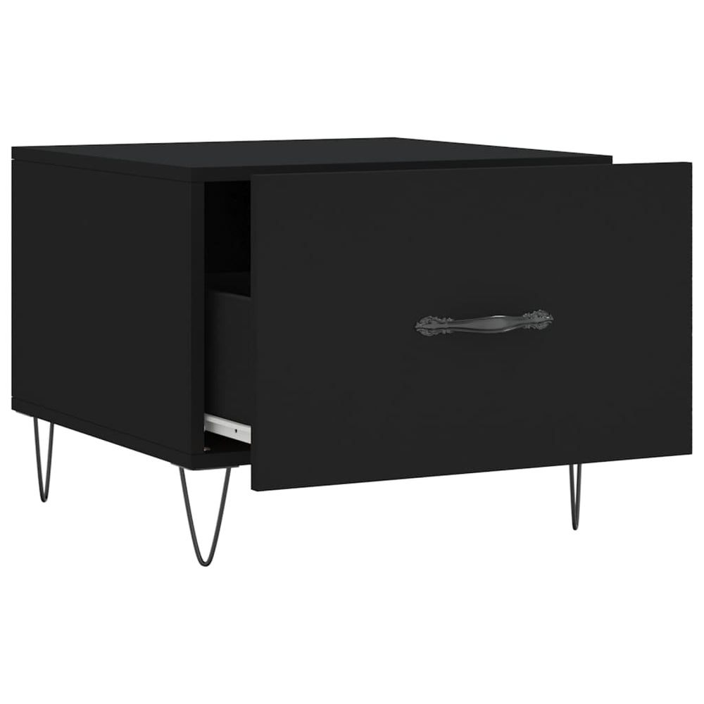 Salontafel 50x50x40 cm bewerkt hout zwart MeubelReus