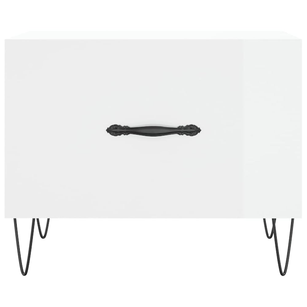 Salontafel 50x50x40 cm bewerkt hout hoogglans wit MeubelReus