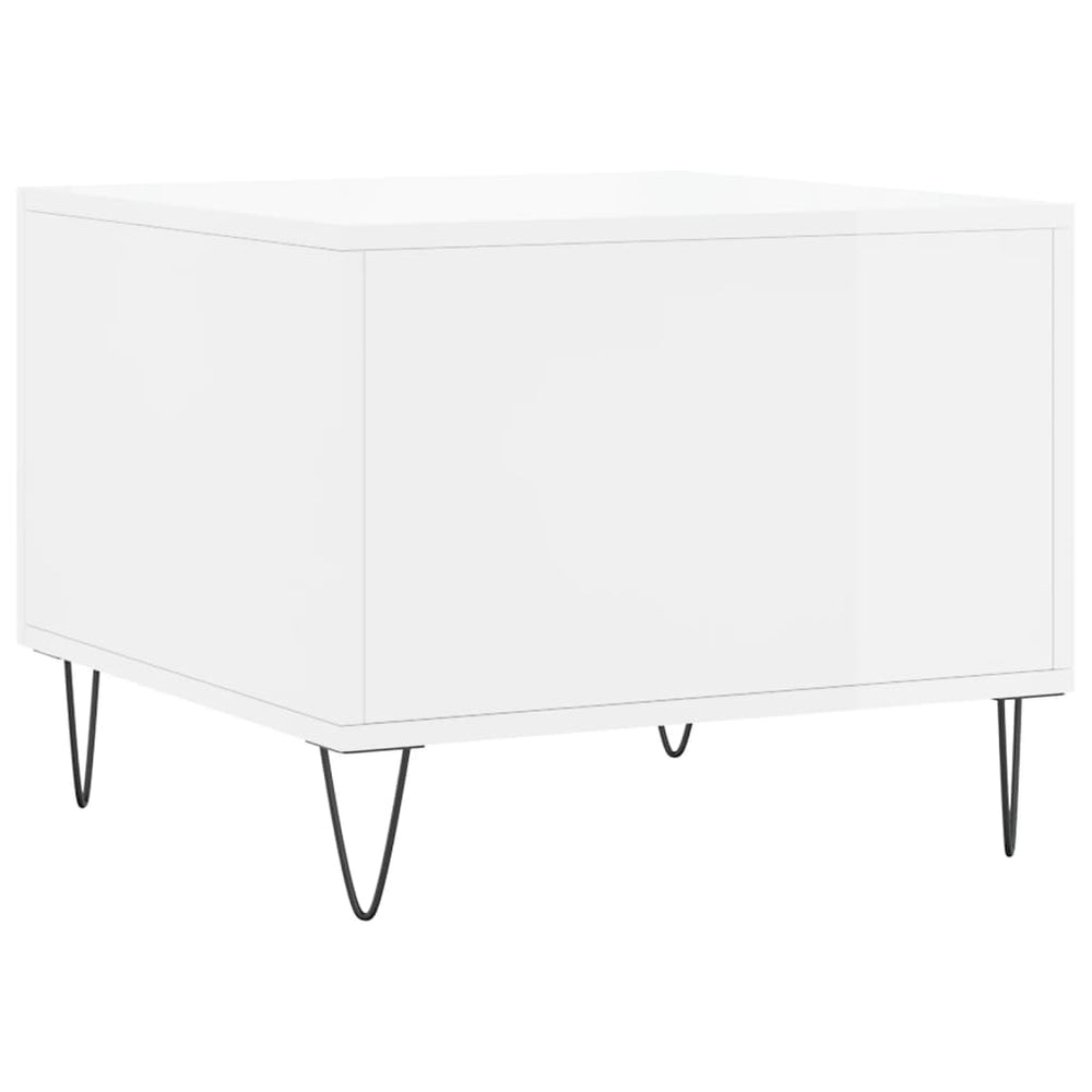 Salontafel 50x50x40 cm bewerkt hout hoogglans wit MeubelReus