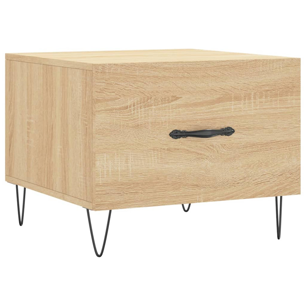 Salontafels 2 st 50x50x40 cm bewerkt hout sonoma eikenkleurig MeubelReus