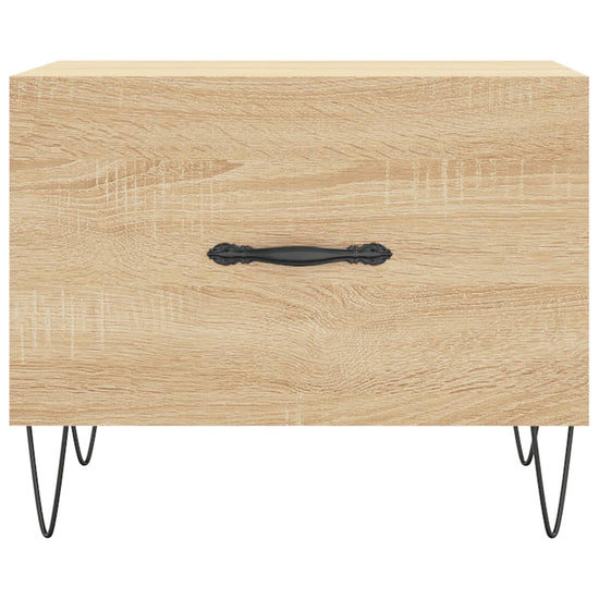 Salontafels 2 st 50x50x40 cm bewerkt hout sonoma eikenkleurig MeubelReus