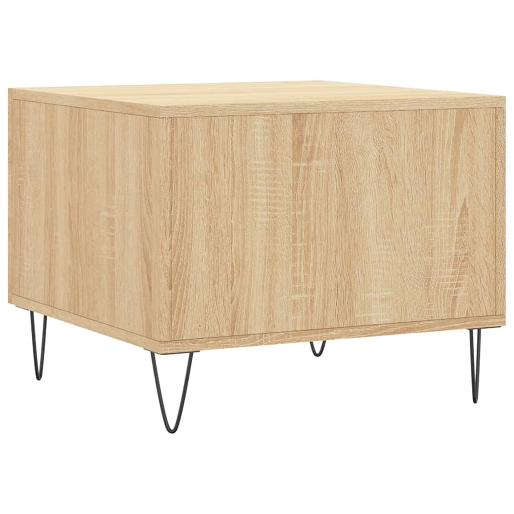 Salontafels 2 st 50x50x40 cm bewerkt hout sonoma eikenkleurig MeubelReus