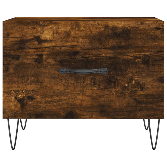 Salontafels 2 st 50x50x40 cm bewerkt hout gerookt eikenkleurig MeubelReus