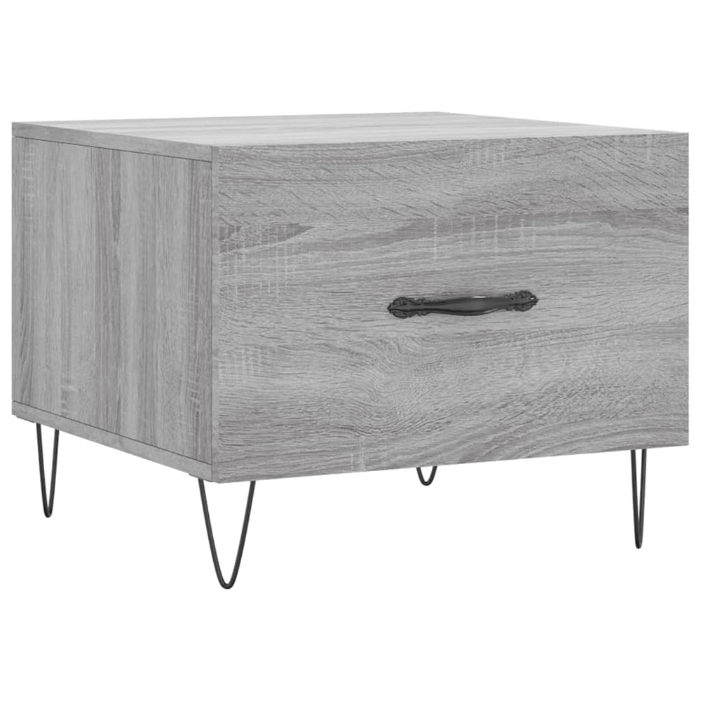 Salontafels 2 st 50x50x40 cm bewerkt hout grijs sonoma eiken MeubelReus