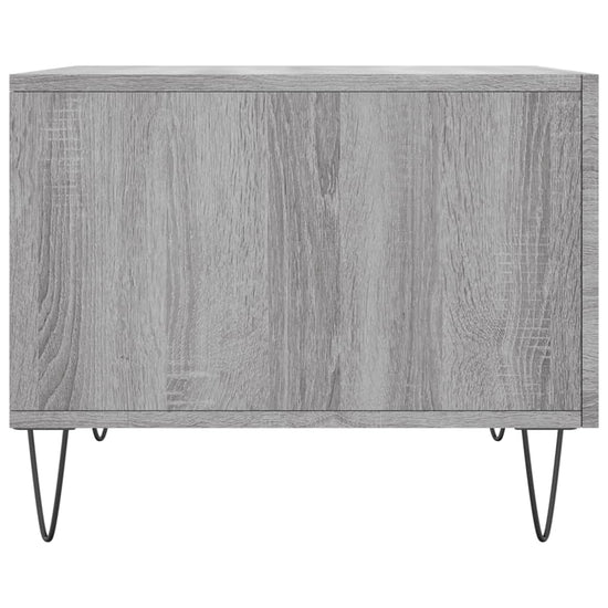Salontafels 2 st 50x50x40 cm bewerkt hout grijs sonoma eiken MeubelReus