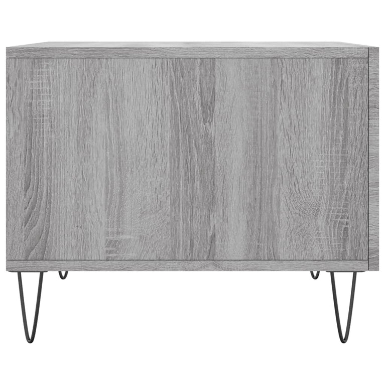 Salontafels 2 st 50x50x40 cm bewerkt hout grijs sonoma eiken MeubelReus