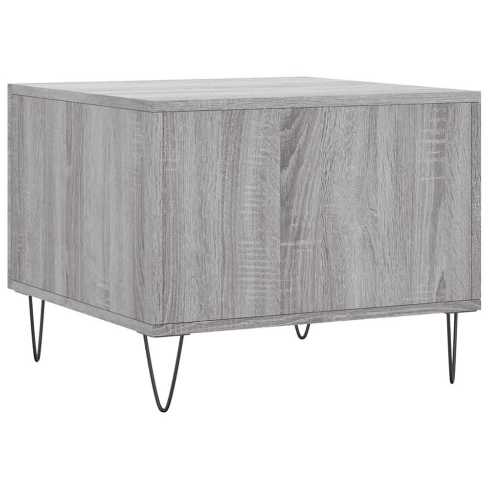 Salontafels 2 st 50x50x40 cm bewerkt hout grijs sonoma eiken MeubelReus