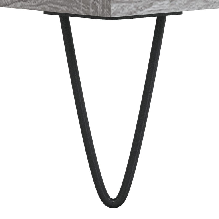 Salontafels 2 st 50x50x40 cm bewerkt hout grijs sonoma eiken MeubelReus