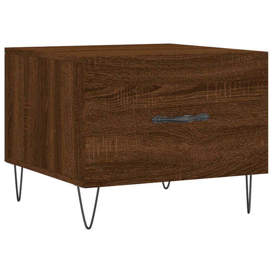 Salontafels 2 st 50x50x40 cm bewerkt hout bruin eikenkleur MeubelReus