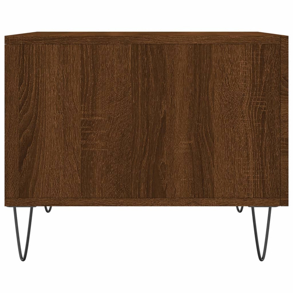 Salontafels 2 st 50x50x40 cm bewerkt hout bruin eikenkleur MeubelReus