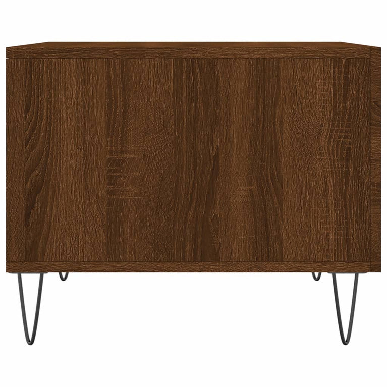 Salontafels 2 st 50x50x40 cm bewerkt hout bruin eikenkleur MeubelReus