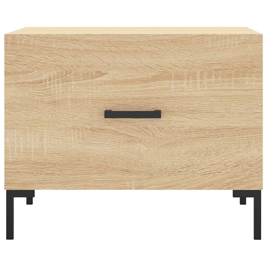 Salontafel 50x50x35 cm bewerkt hout sonoma eikenkleurig MeubelReus