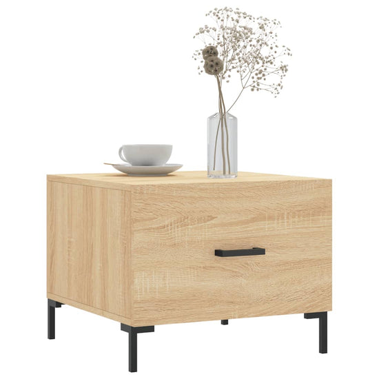 Salontafels 2 st 50x50x40 cm bewerkt hout sonoma eikenkleurig MeubelReus