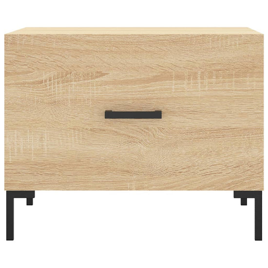 Salontafels 2 st 50x50x40 cm bewerkt hout sonoma eikenkleurig MeubelReus