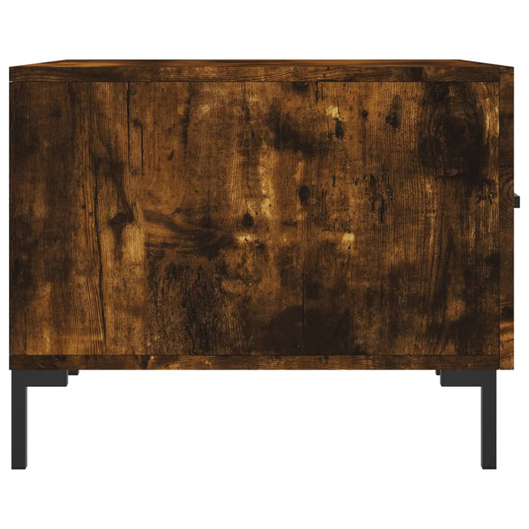Salontafels 2 st 50x50x40 cm bewerkt hout gerookt eikenkleurig MeubelReus