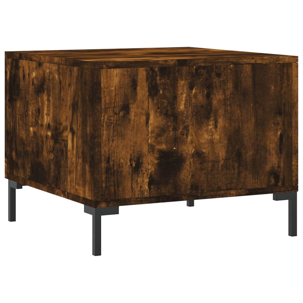 Salontafels 2 st 50x50x40 cm bewerkt hout gerookt eikenkleurig MeubelReus