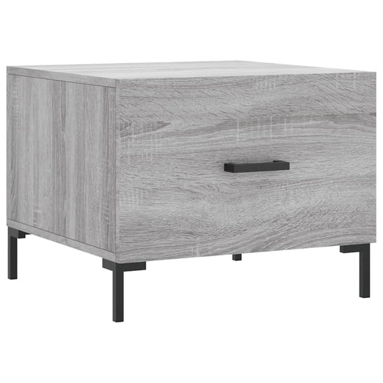 Salontafels 2 st 50x50x40 cm bewerkt hout grijs sonoma eiken MeubelReus