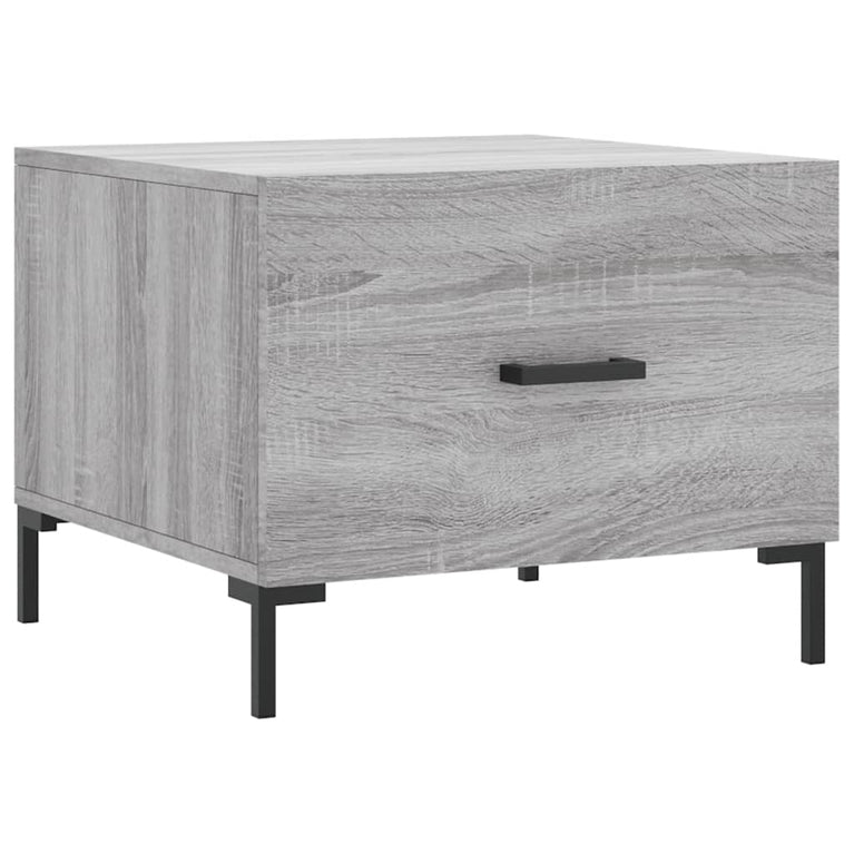 Salontafels 2 st 50x50x40 cm bewerkt hout grijs sonoma eiken MeubelReus