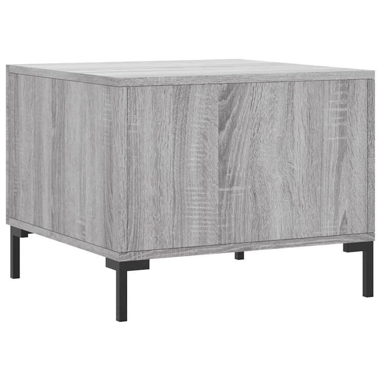 Salontafels 2 st 50x50x40 cm bewerkt hout grijs sonoma eiken MeubelReus