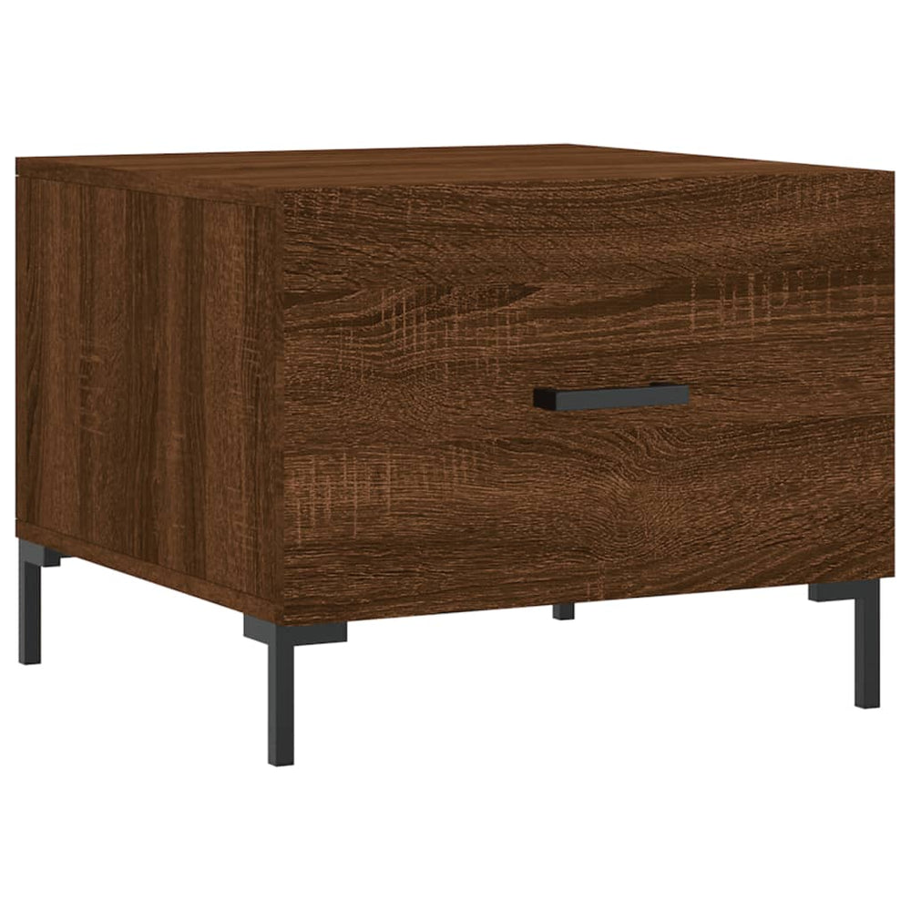Salontafels 2 st 50x50x40 cm bewerkt hout bruin eikenkleur MeubelReus