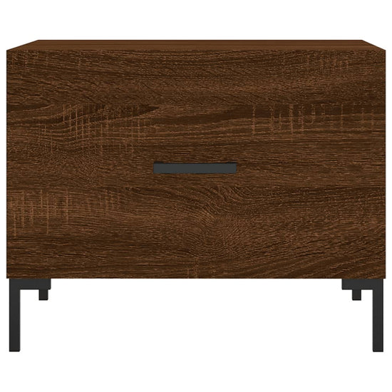 Salontafels 2 st 50x50x40 cm bewerkt hout bruin eikenkleur MeubelReus