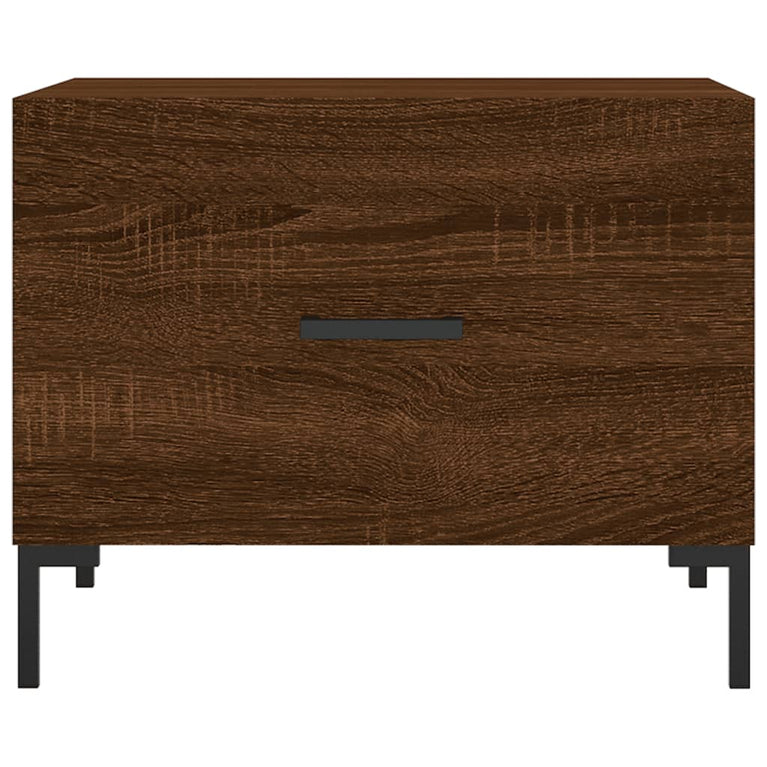 Salontafels 2 st 50x50x40 cm bewerkt hout bruin eikenkleur MeubelReus