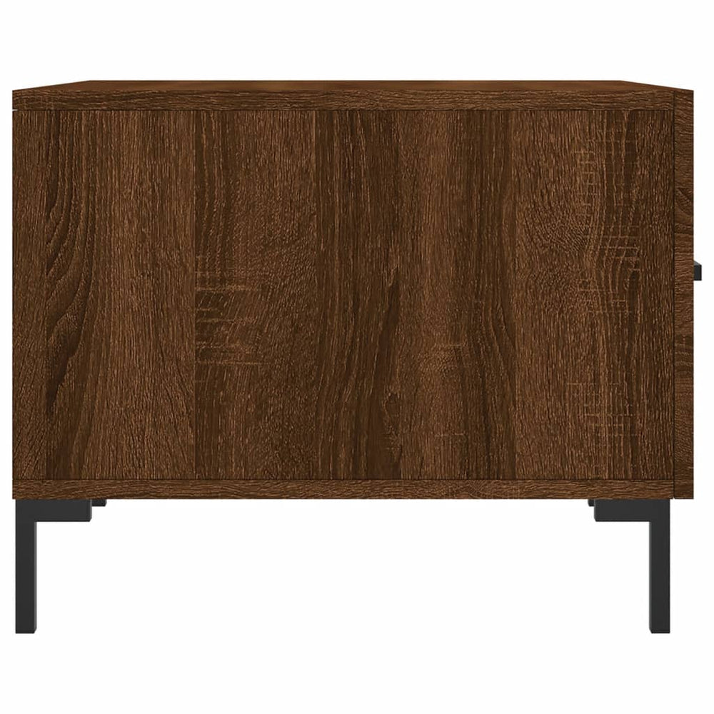 Salontafels 2 st 50x50x40 cm bewerkt hout bruin eikenkleur MeubelReus
