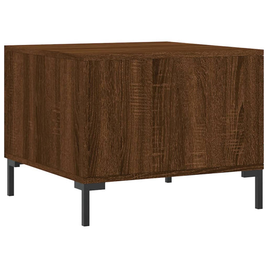 Salontafels 2 st 50x50x40 cm bewerkt hout bruin eikenkleur MeubelReus