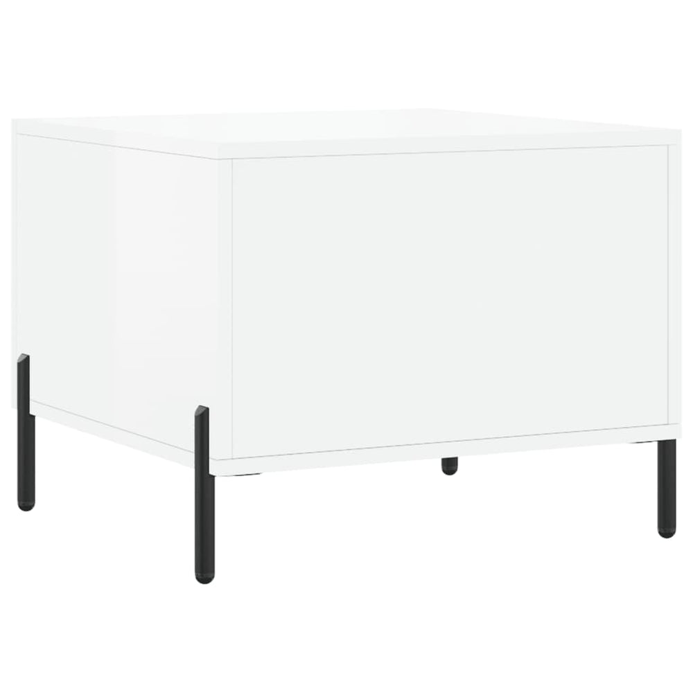 Salontafels 2 st 50x50x40 cm bewerkt hout hoogglans wit MeubelReus