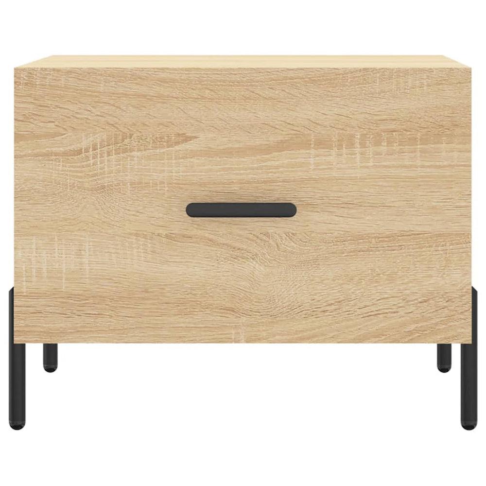 Salontafels 2 st 50x50x40 cm bewerkt hout sonoma eikenkleurig MeubelReus