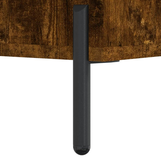 Salontafels 2 st 50x50x40 cm bewerkt hout gerookt eikenkleurig MeubelReus