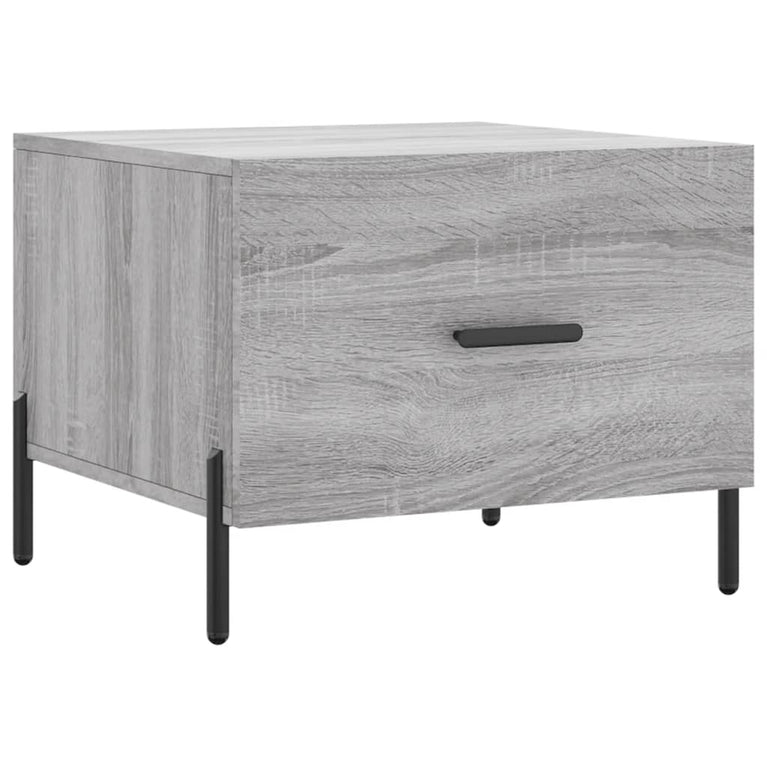 Salontafels 2 st 50x50x40 cm bewerkt hout grijs sonoma eiken MeubelReus