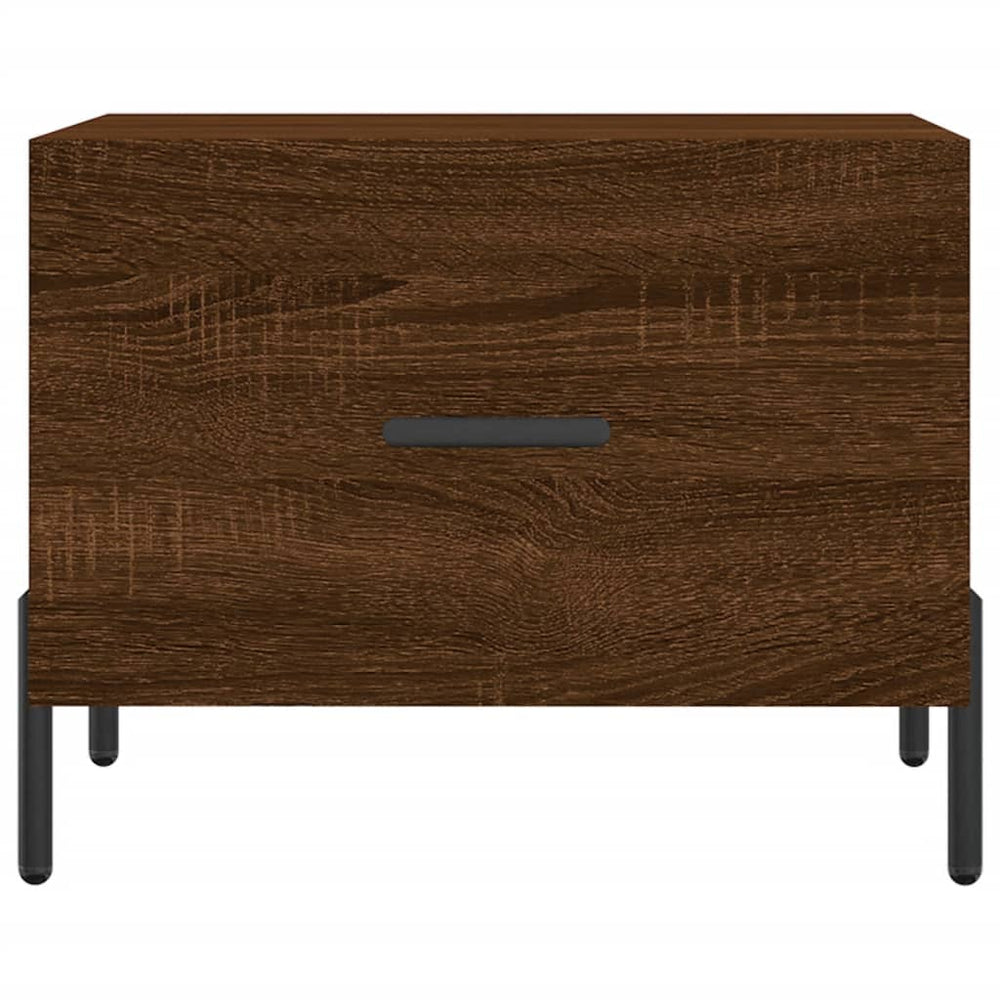 Salontafels 2 st 50x50x40 cm bewerkt hout bruin eikenkleur MeubelReus