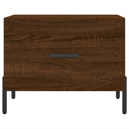 Salontafels 2 st 50x50x40 cm bewerkt hout bruin eikenkleur MeubelReus