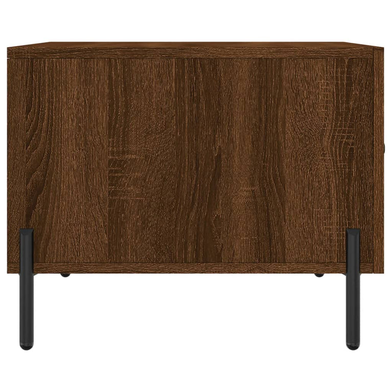 Salontafels 2 st 50x50x40 cm bewerkt hout bruin eikenkleur MeubelReus
