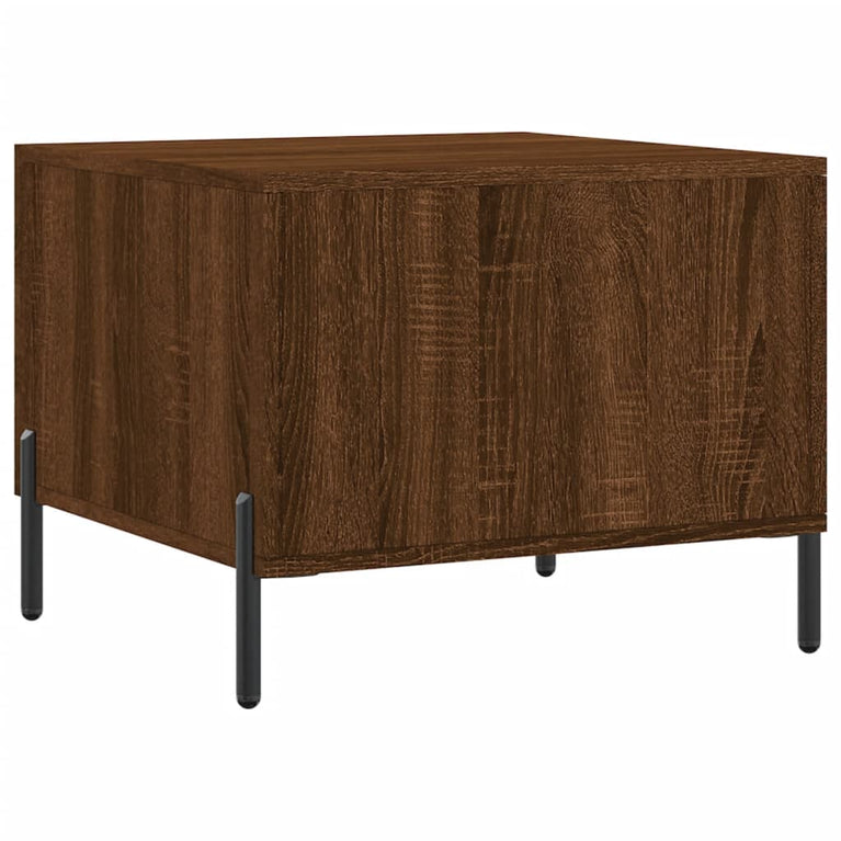 Salontafels 2 st 50x50x40 cm bewerkt hout bruin eikenkleur MeubelReus