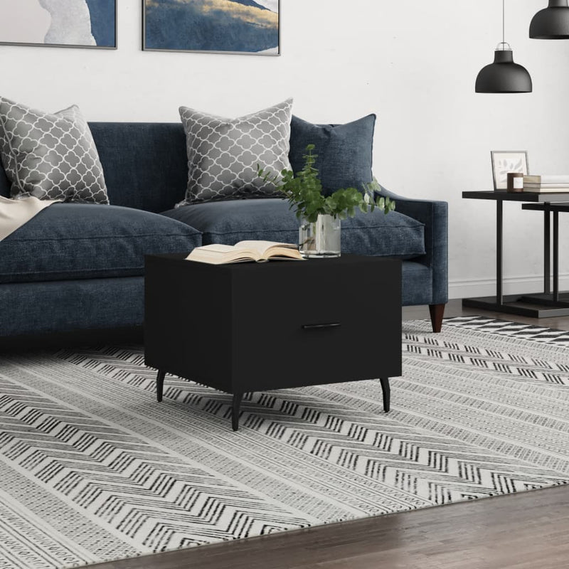 Salontafel 50x50x40 cm bewerkt hout zwart MeubelReus